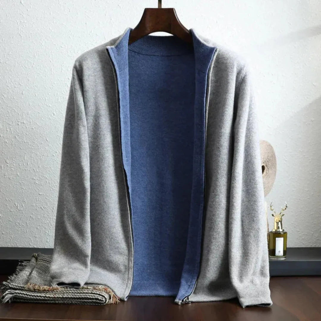 Andrew Wool Zip-Up Cardigan