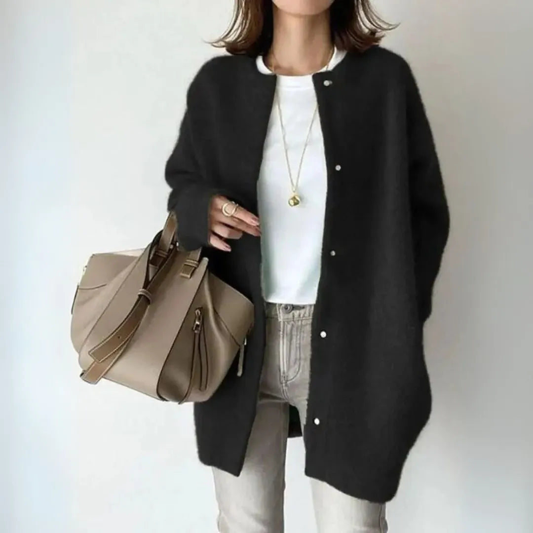 Liora Wool Blend Button Cardigan