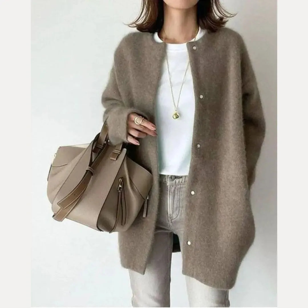 Liora Wool Blend Button Cardigan