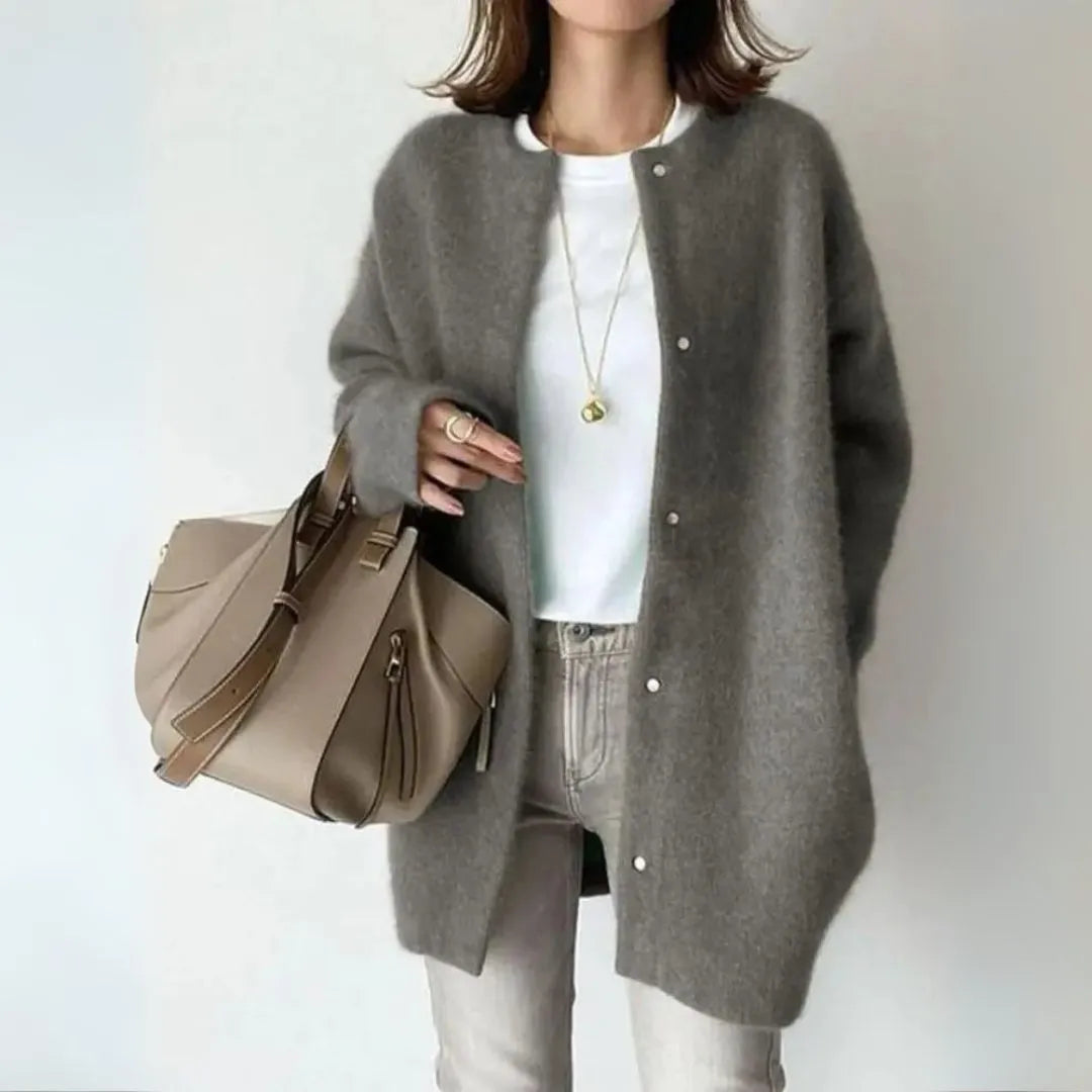 Liora Wool Blend Button Cardigan