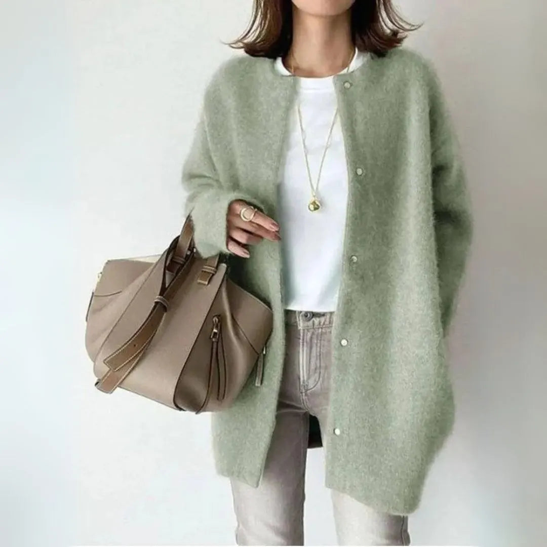 Liora Wool Blend Button Cardigan