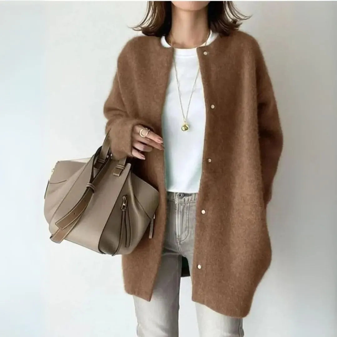 Liora Wool Blend Button Cardigan