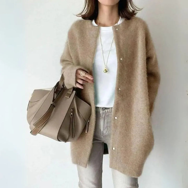 Liora Wool Blend Button Cardigan
