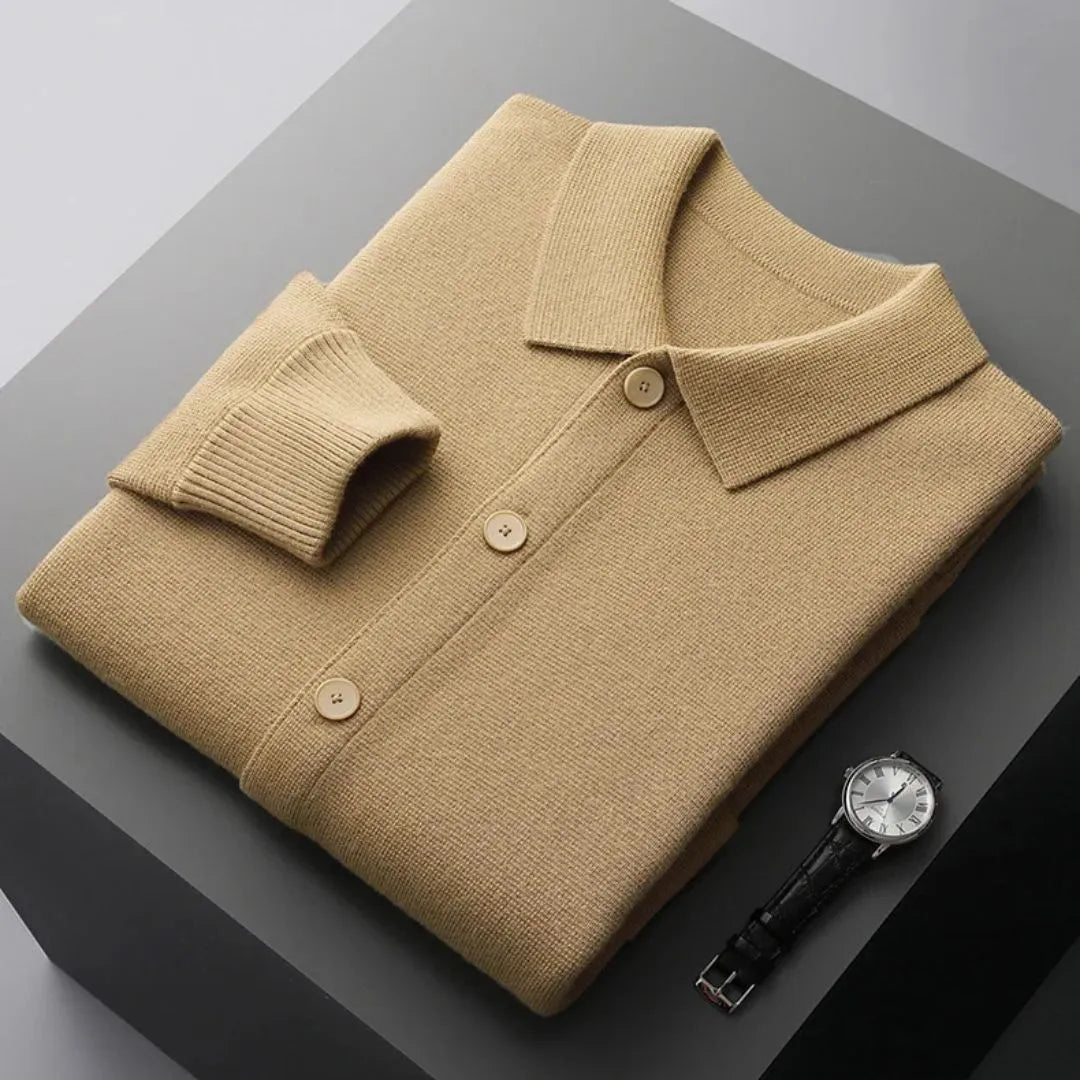 Riley Button-Up Wool Cardigan