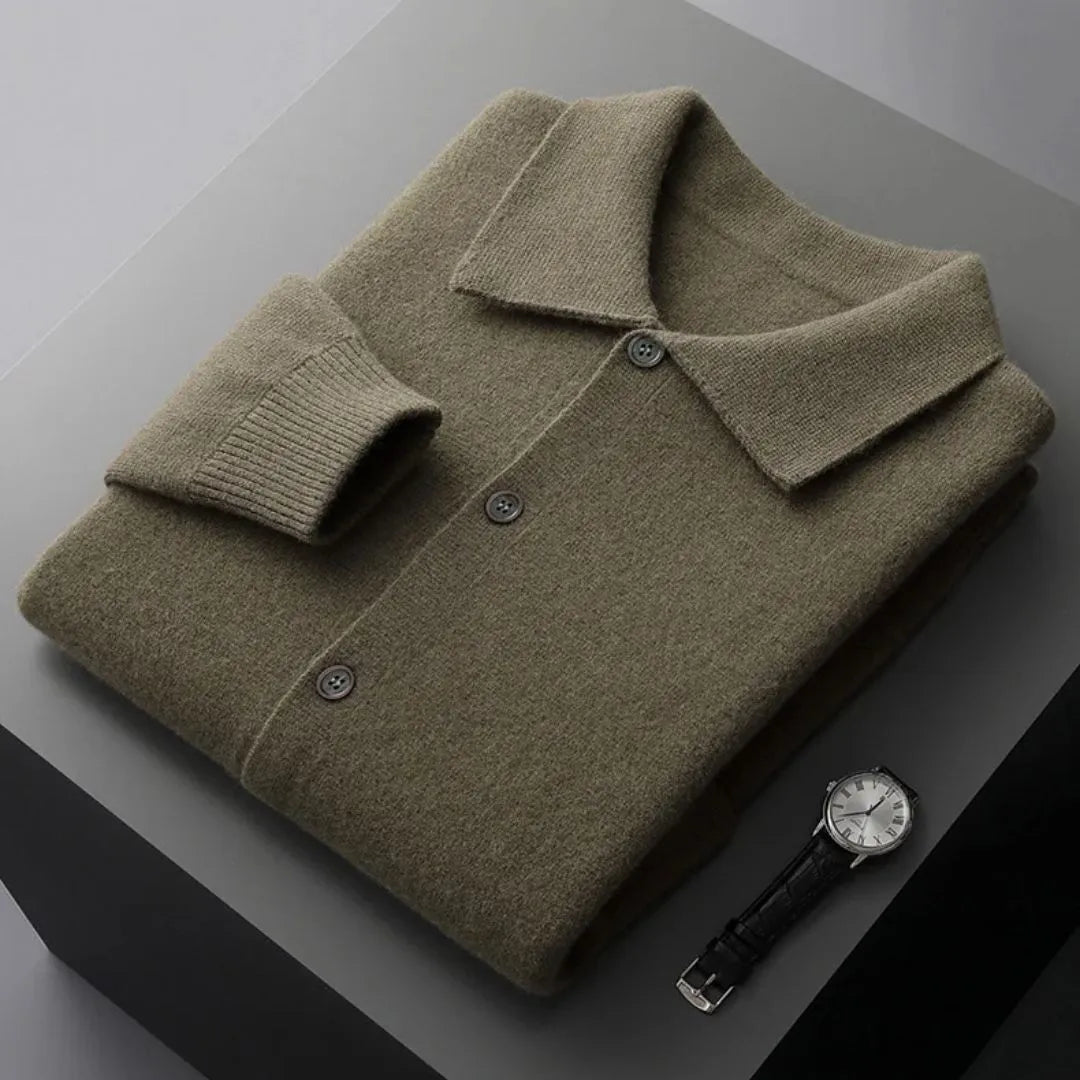 Riley Button-Up Wool Cardigan