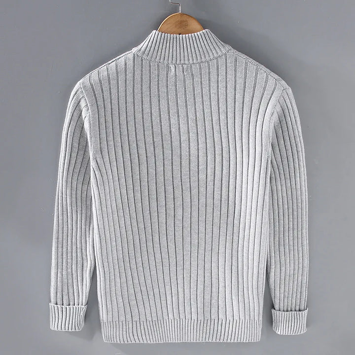 Aurelian Ribbed Zip Cardigan