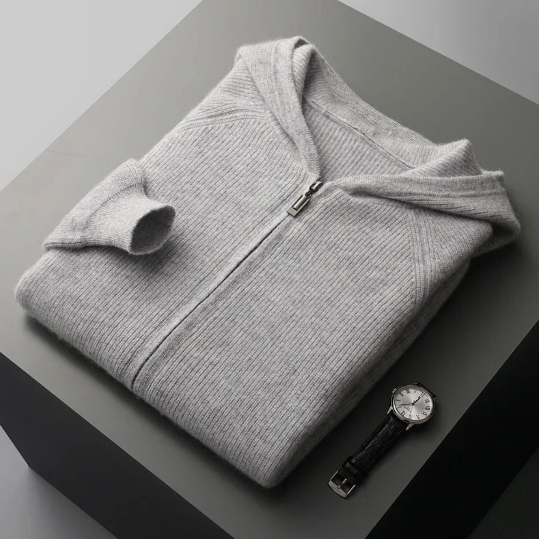 Silas Zip Cashmere Cardigan