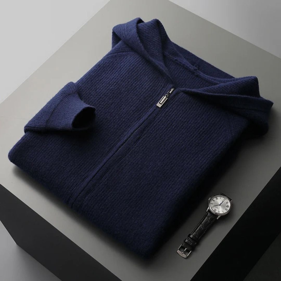 Silas Zip Cashmere Cardigan