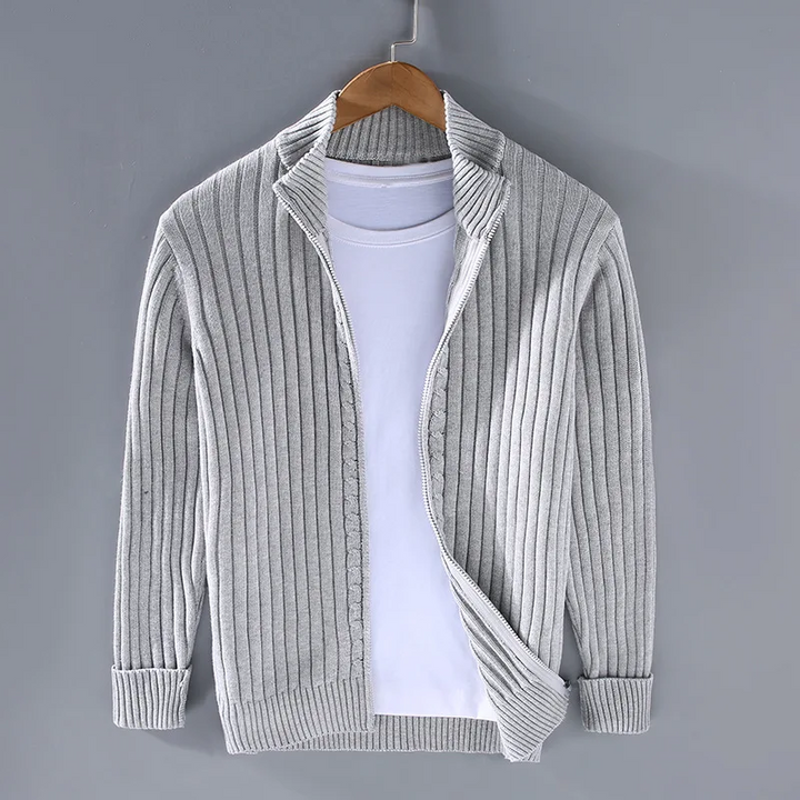 Aurelian Ribbed Zip Cardigan