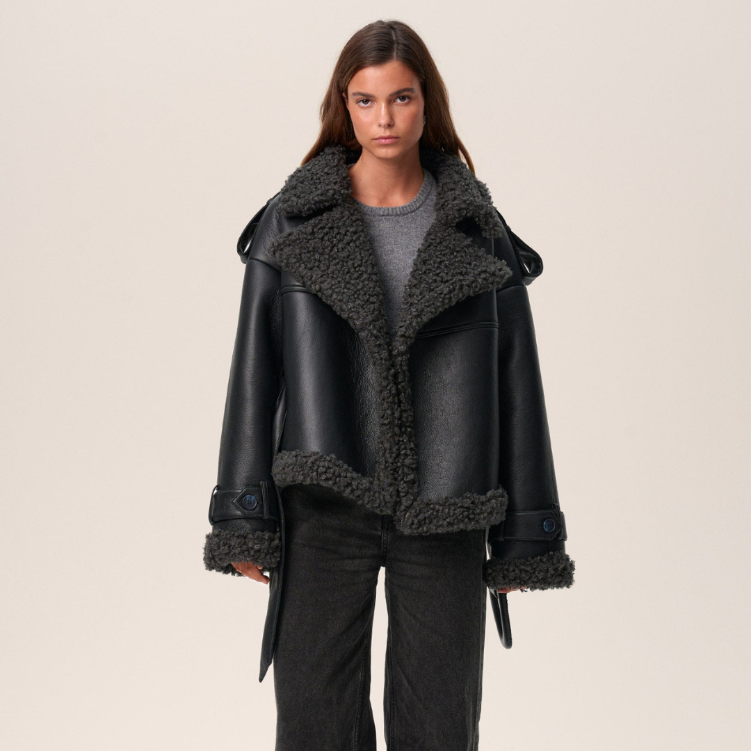 Elvira | Belted Shearling Coat