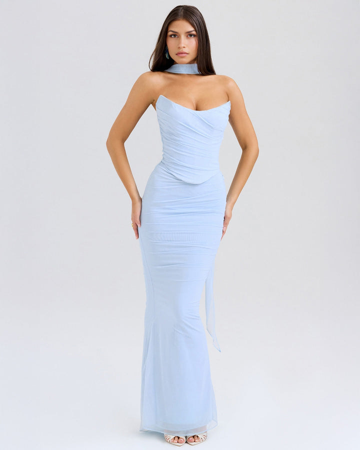 Clara | Elegant Draped Evening Dress