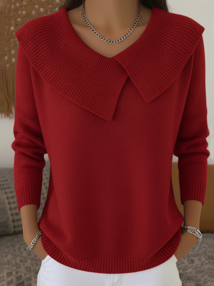 Sabrina – Women’s Christmas Sweater with Lapel