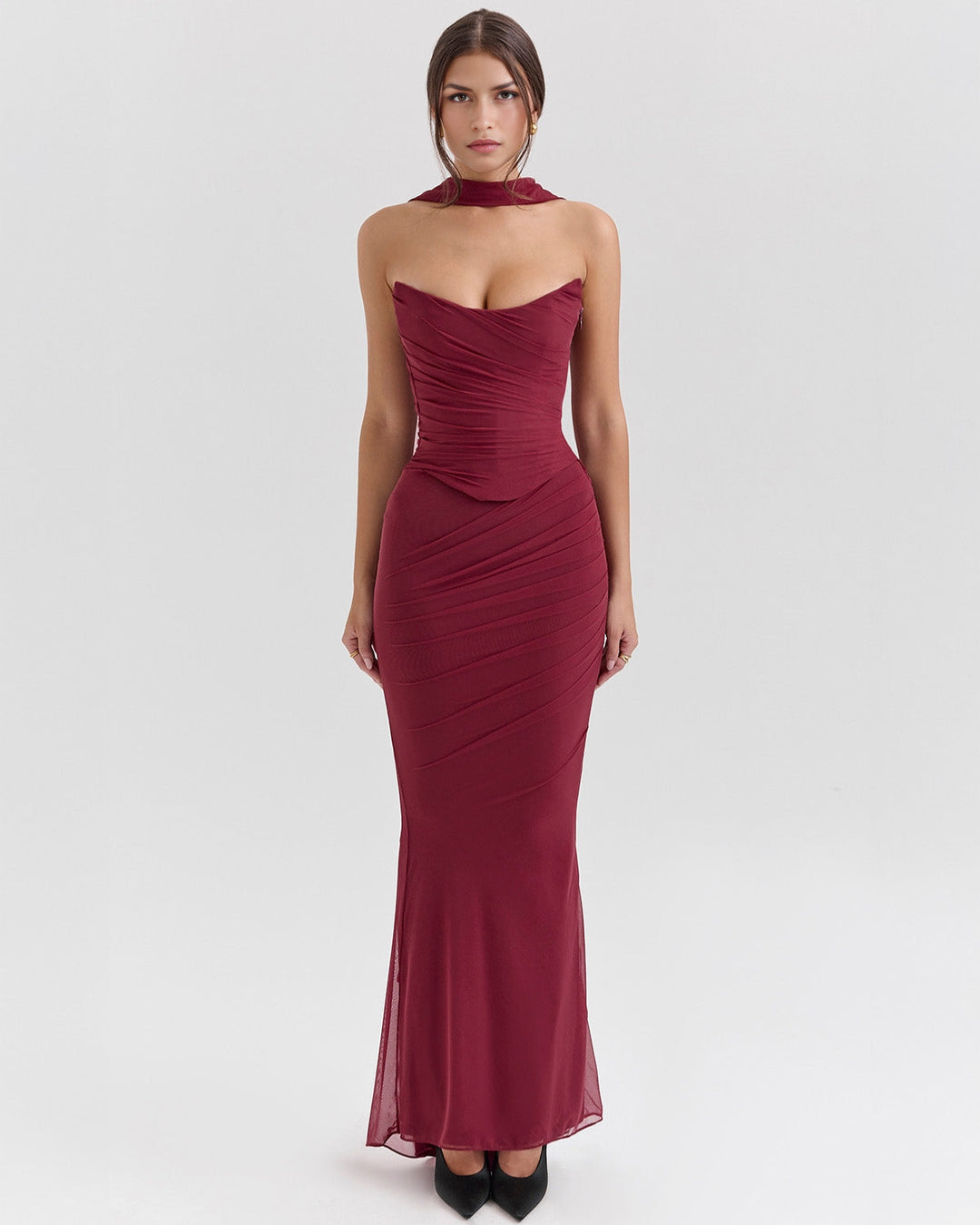 Clara | Elegant Draped Evening Dress
