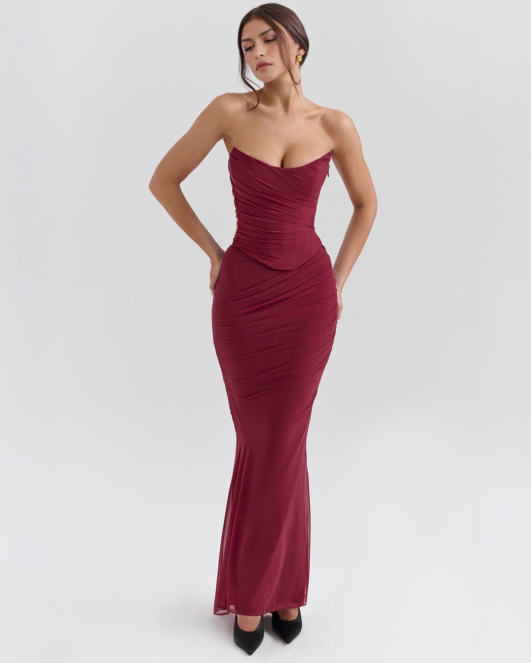 Clara | Elegant Draped Evening Dress