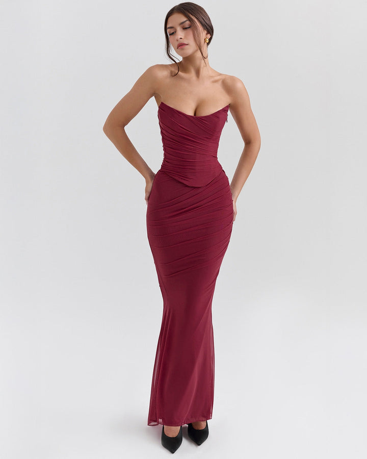 Clara | Elegant Draped Evening Dress