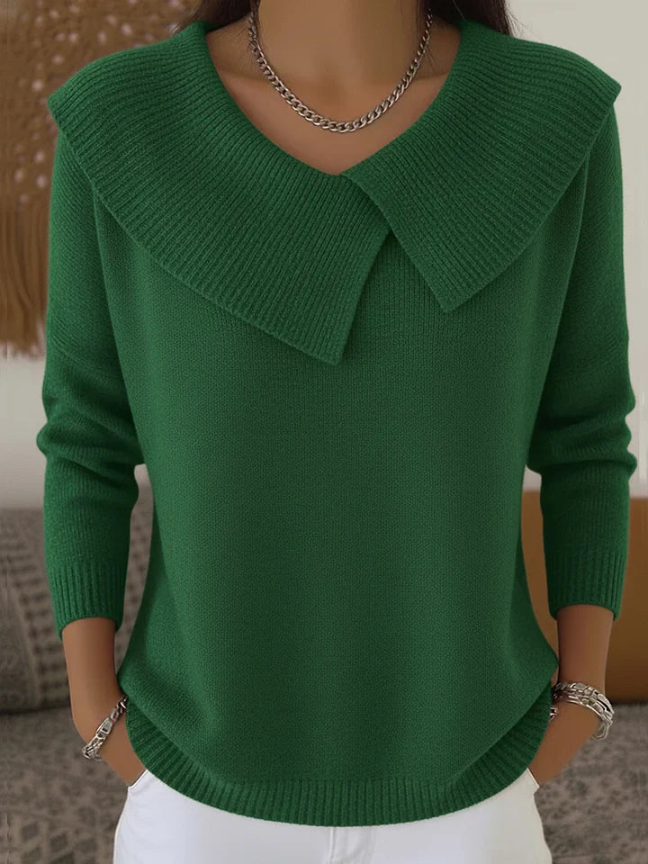 Sabrina – Women’s Christmas Sweater with Lapel