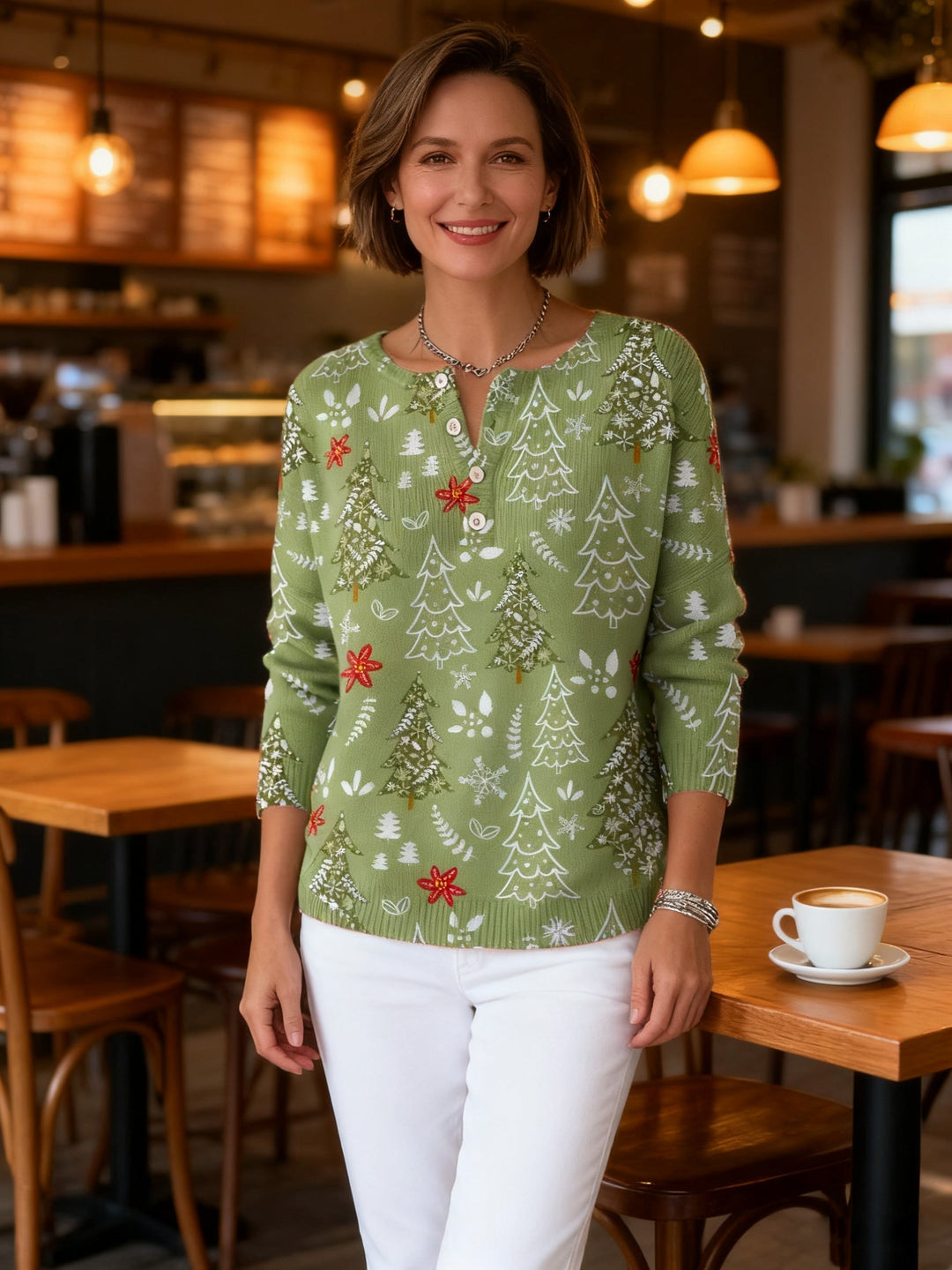 Jennifer – Christmas Jumper with Buttons