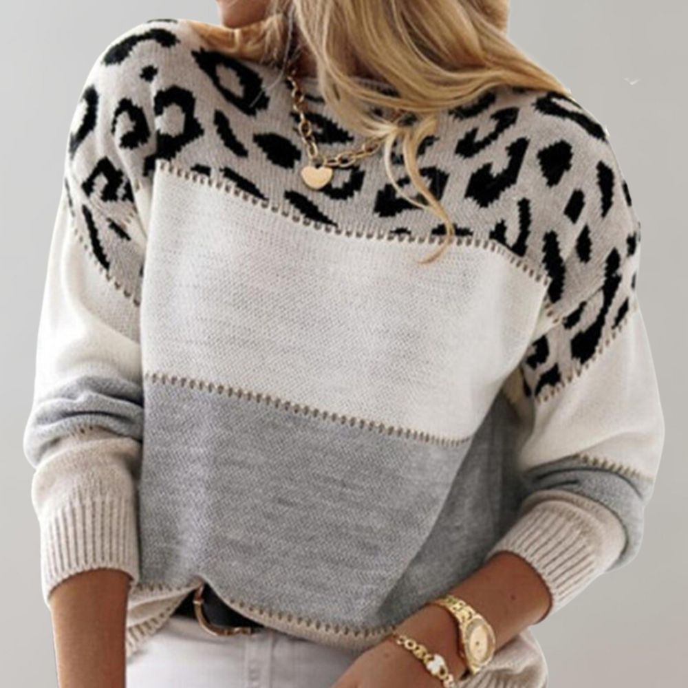 Freya | Leopard Print Casual Sweater
