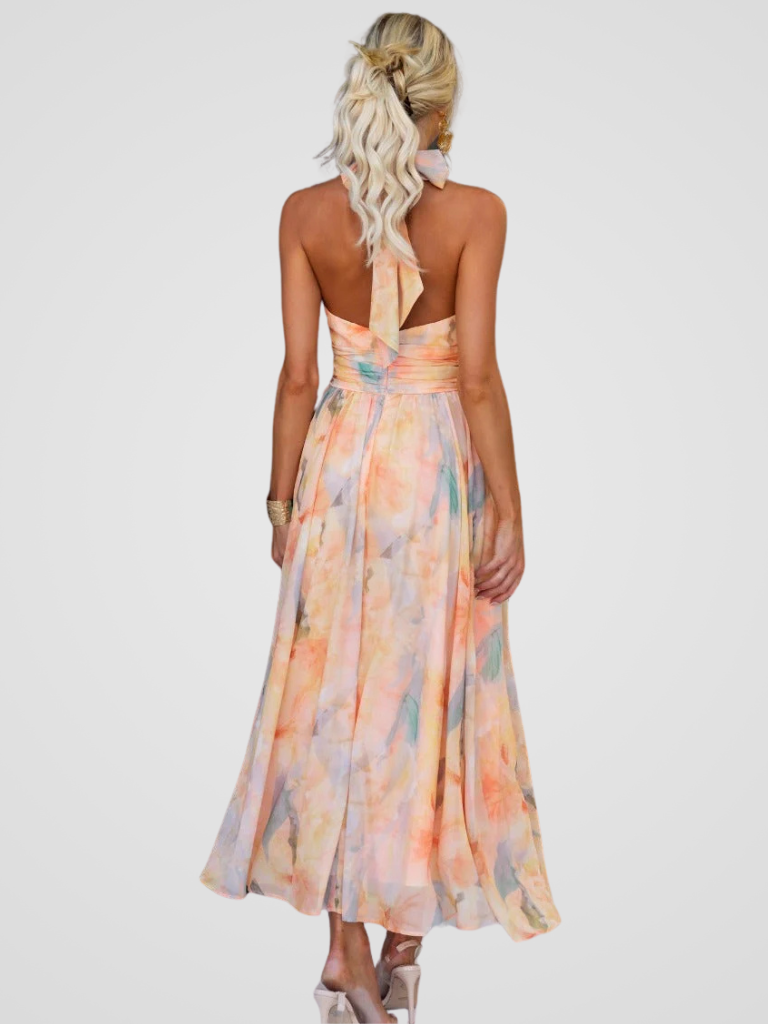 Molly | Elegant Peach Dress
