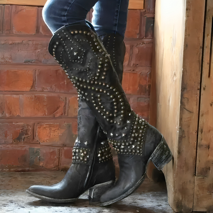 Rosaline – Stylish Leather Riding Boots