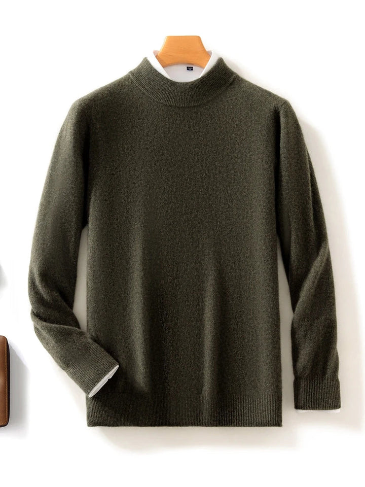 Ashbourne™ | Luxe Merino Mock Neck Jumper for Men