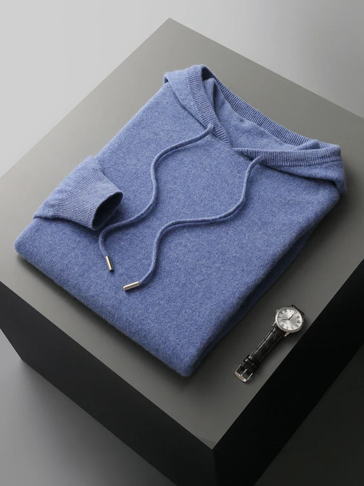 Kensington Row™ | Pure Cashmere Knit Hoodie for Men