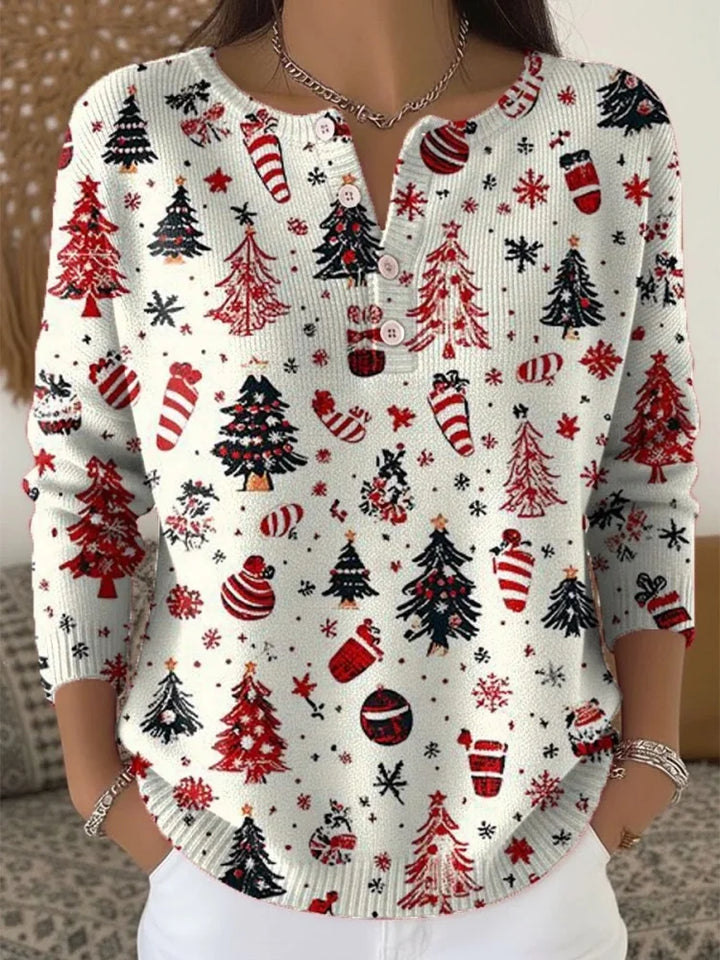 Natalie - Christmas jumper with buttons