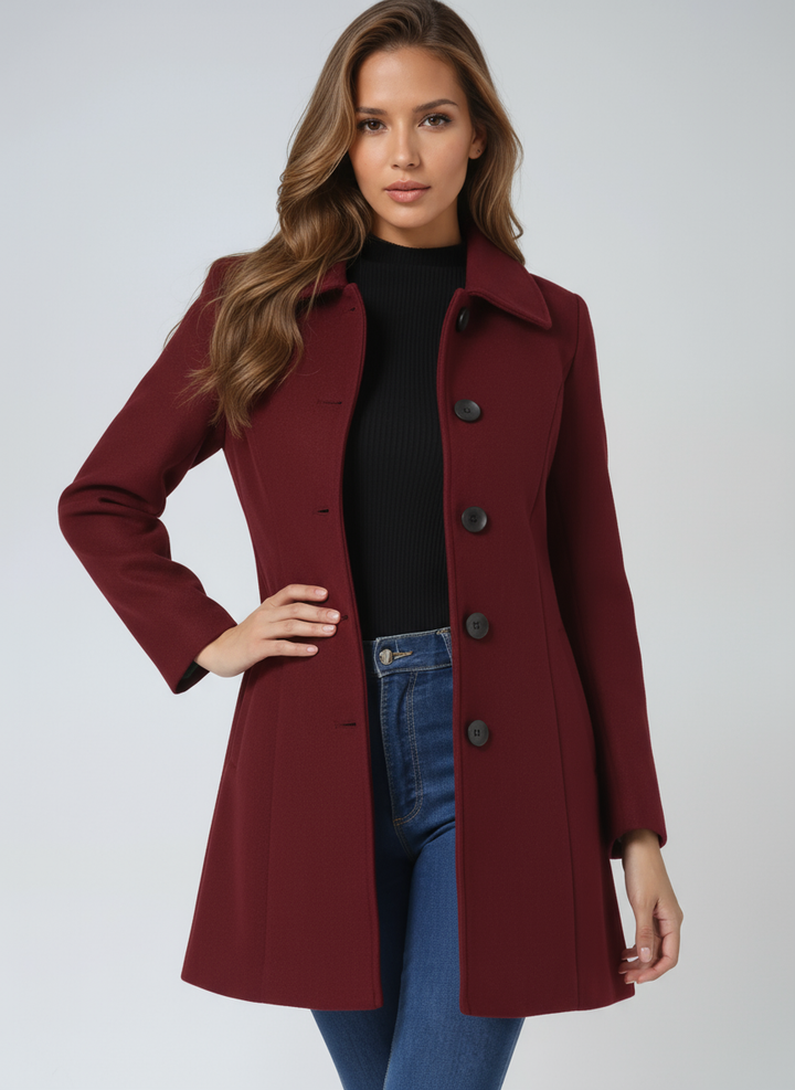 Olivia - Single Breasted Winter Trench Coat