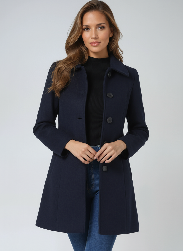 Olivia - Single Breasted Winter Trench Coat
