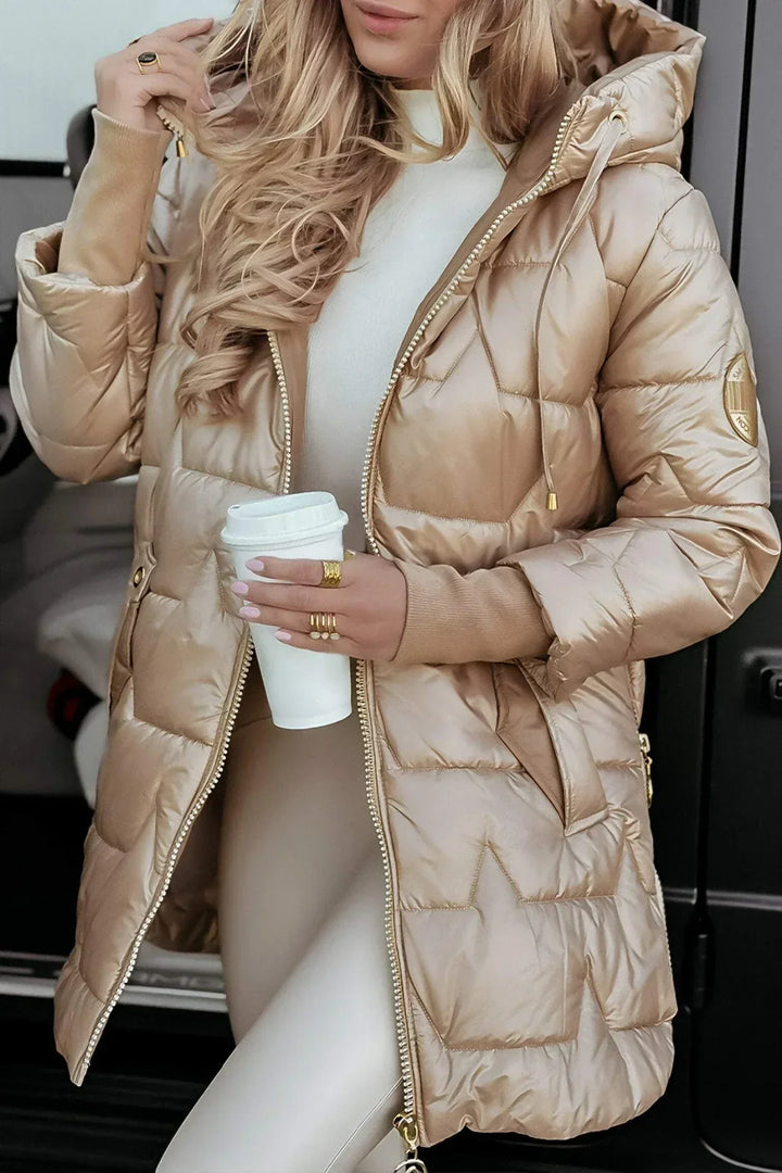 Valorine™ | Elegant winter coat with hood and padding