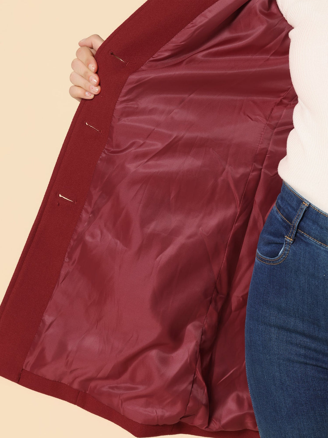 Olivia - Single Breasted Winter Trench Coat