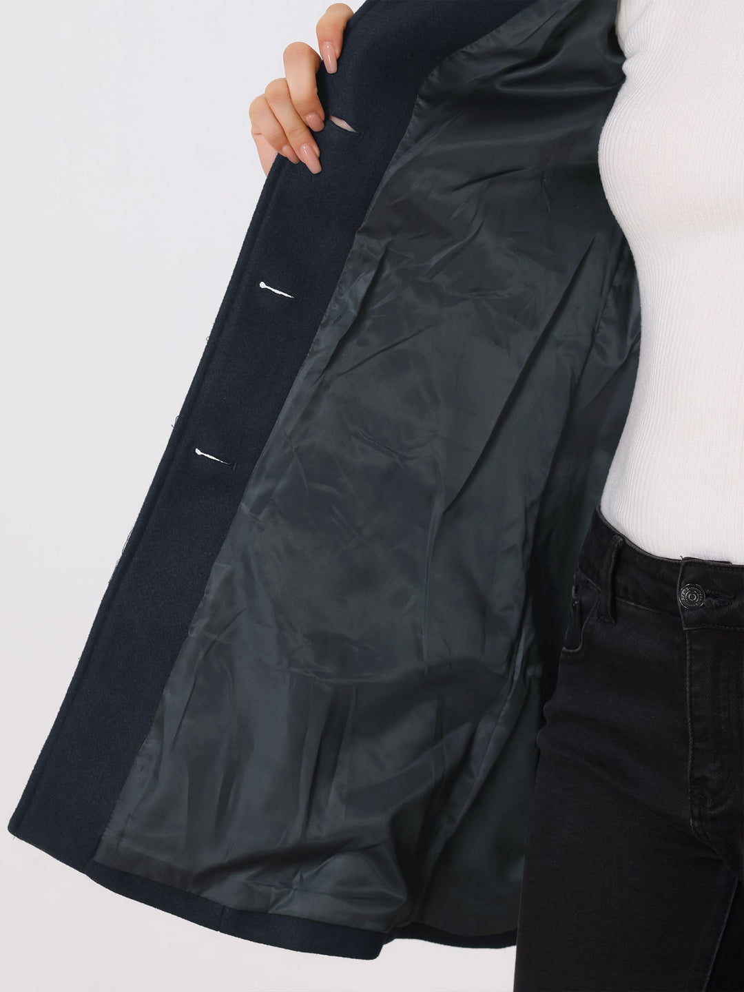 Olivia - Single Breasted Winter Trench Coat